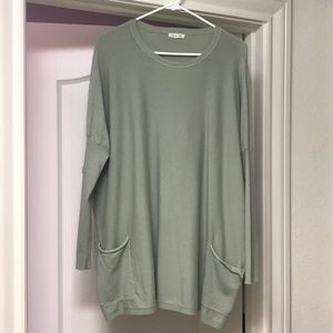 Vici Oversized Sweater Sage Green